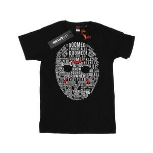Friday 13th Mens Jason Text Mask T-Shirt / Black